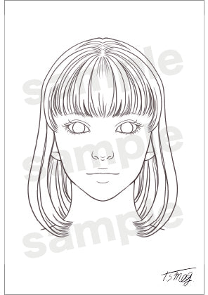 ハガキセット「人物基本の塗り方レッスン用」