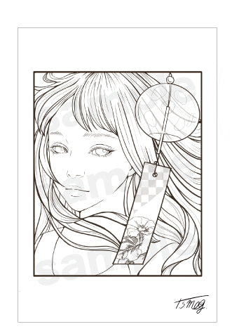 ハガキセット「清涼カラーな夏の女の子」