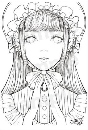 ハガキセット「ハロウィンゴシックな少女」