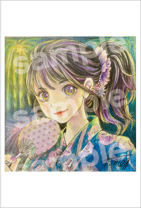 ハガキセット「浴衣姿の少女」