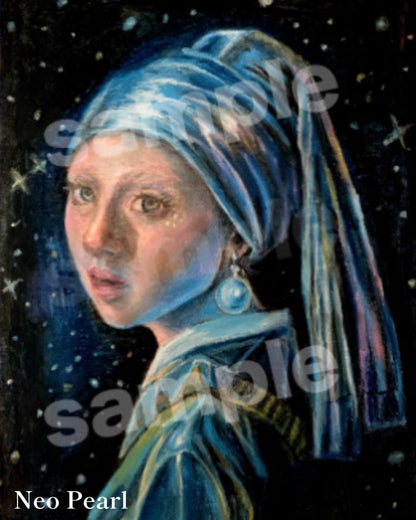 「真珠の耳飾りの少女」 アレンジ (複製画)