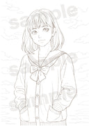 夕焼け空と女の子