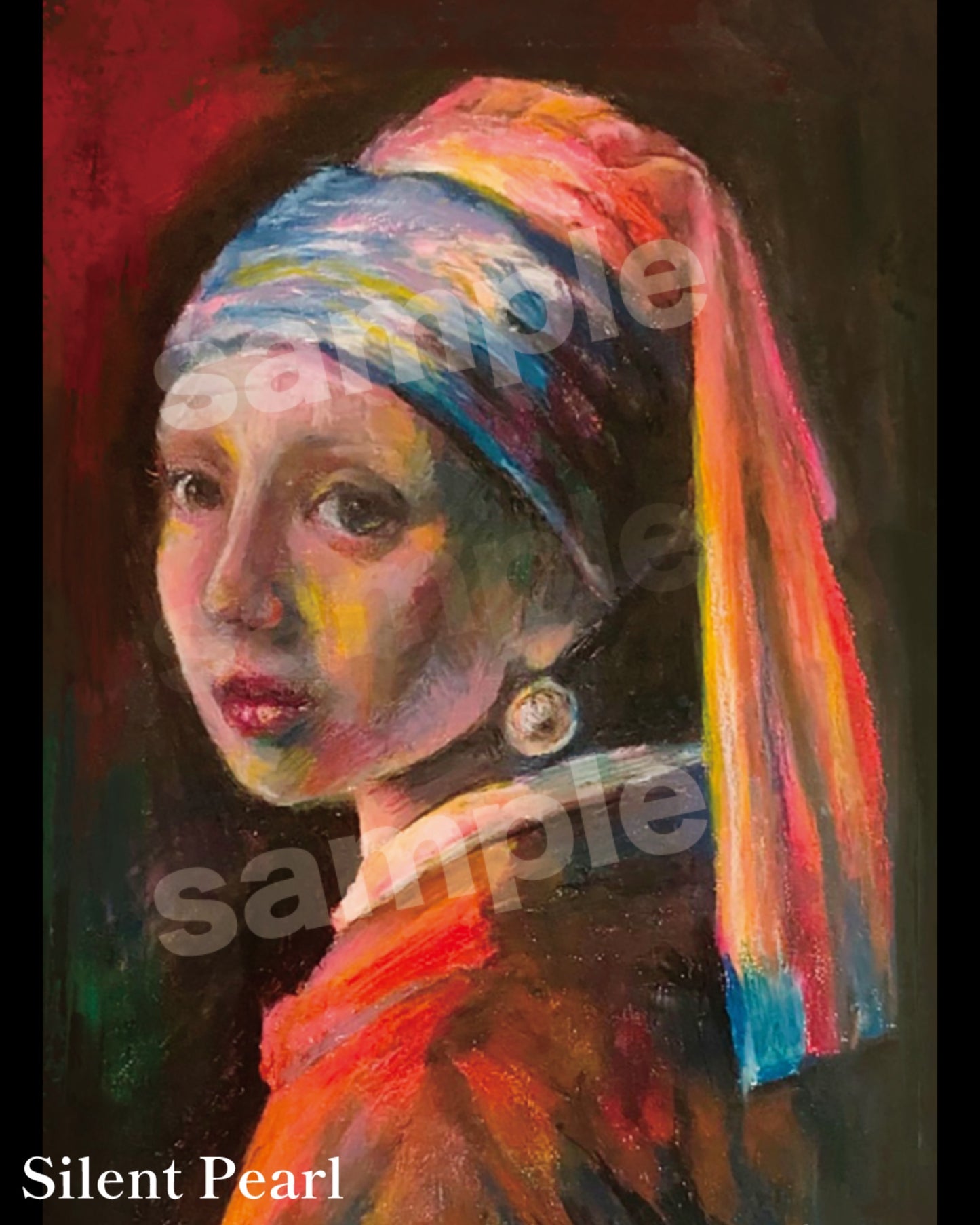 「真珠の耳飾りの少女」 アレンジ (複製画)