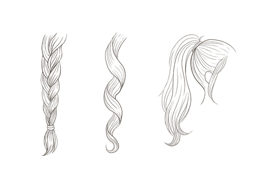 色々な髪型の塗り方（練習用）